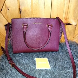 Michael Kors Selma Merlot Crossbody